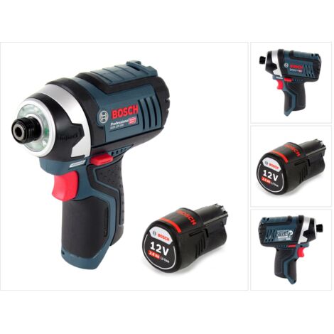 Bosch GDR 12V-105 Professional Visseuse à percussion sans fil, 12V 105Nm + 1x Batterie 2,0Ah - sans chargeur