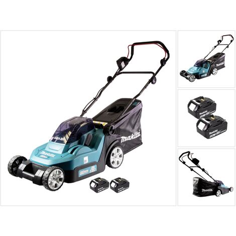 Tondeuse à gazon sans fil Makita DLM 432 T2 36 V (2x 18 V) 43 cm + 2 batteries 5,0 Ah - sans chargeur (1/5)