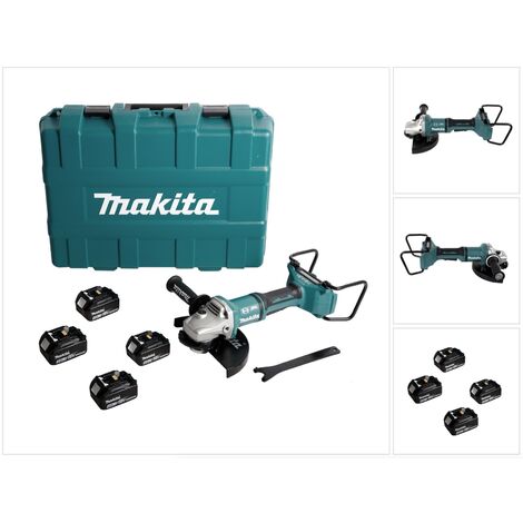 Makita DGA 900 M4KX2 Meuleuse d'angle sans fil 36V ( 2x18V ) 230mm Brushless + 4x Batteries 4,0Ah + Écrou de serrage rapide ''Ezynut'' + Coffret - sans chargeur (1/5)