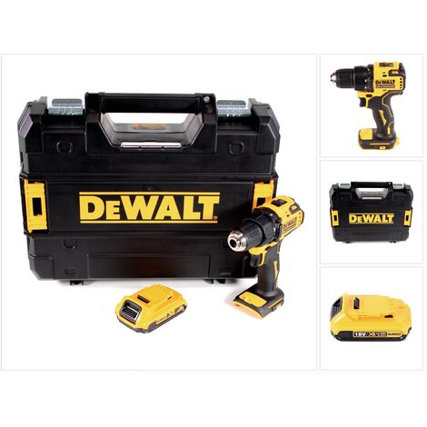 Dewalt – Perceuse-visseuse sans fil 18V – Moteur Brushless – Couple 65Nm – Capacité perçage bois 30mm – Coffret avec 1 batterie 2.0Ah - DCD708NT