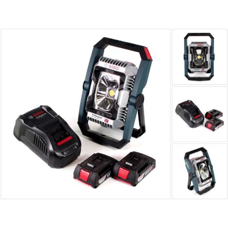 Bosch GLI 18V-2200 C Professional Lampe sans fil 18V 2200lm Bluetooth ( 0601446501 ) + 2x Batteries 2,0 Ah + Chargeur (1/5)
