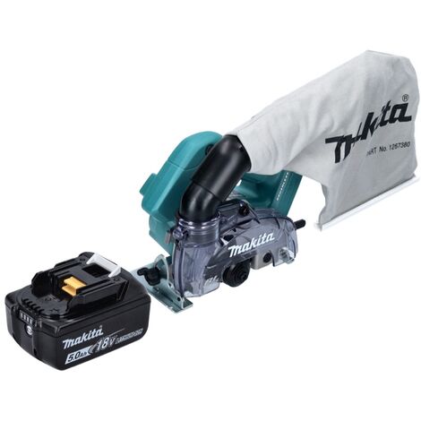 Scie Circulaire Diamant Sans Fil Makita DCC501RTJ 18V - Lame 125mm, Coupe Matériaux Durs, Coffret MAKPAC Avec 2 Batteries 5,0Ah
