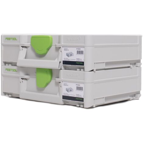 Festool SYS3 M 112 Set de Coffrets Systainer 396 x 296 x 112 mm - 7,7 l (2x 204840)