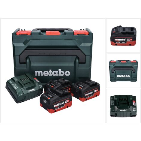 Metabo Set de base LIHD: 3x Batteries 5,5 Ah + Chargeur + Coffret metaBOX (685069000)