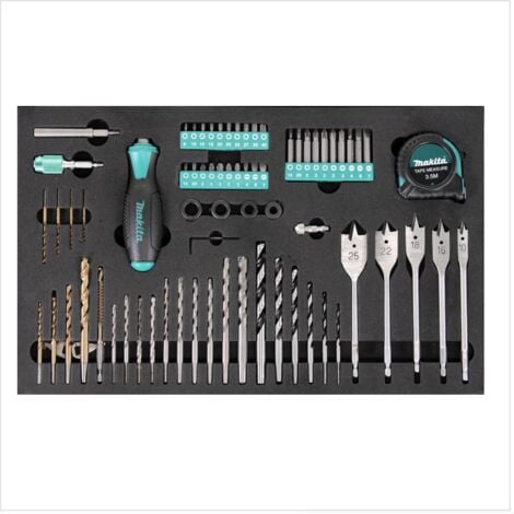 Makita P-90261 Pro XL - 70 pièces de perçage vissage dans un Coffret en aluminium