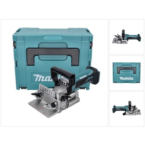 Makita DPJ 180 ZJ Machine à rainurer sans fil 18 V 100 mm + Makpac - sans batterie, sans chargeur