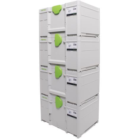 Festool SYS3 M 237 Set de coffrets Systainer 396 x 296 x 237 mm - 21,4 l (4x 204843)