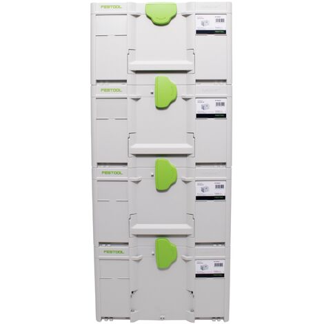 Festool SYS3 M 237 Set de coffrets Systainer 396 x 296 x 237 mm - 21,4 l (4x 204843)