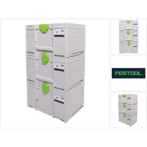 Festool SYS3 M 237 Set de coffrets Systainer 396 x 296 x 237 mm - 21,4 l (3x 204843) (1/5)