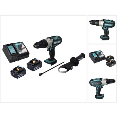 Makita DHP 451 RG Perceuse-visseuse à percussion sans fil 80 Nm 18V + 2x Batteries 6,0 Ah + Chargeur (1/5)