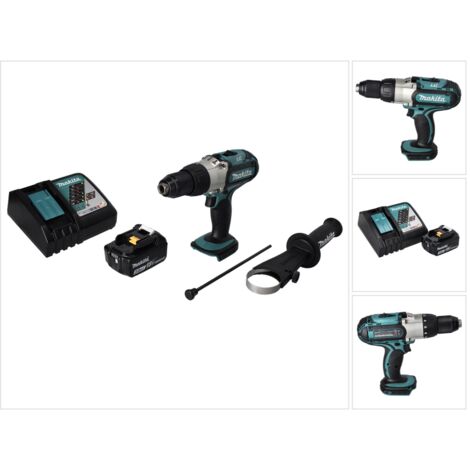 Makita DHP 451 RF1 Perceuse-visseuse à percussion sans fil 80 Nm 18V + 1x Batterie 3,0 Ah + Chargeur (1/5)