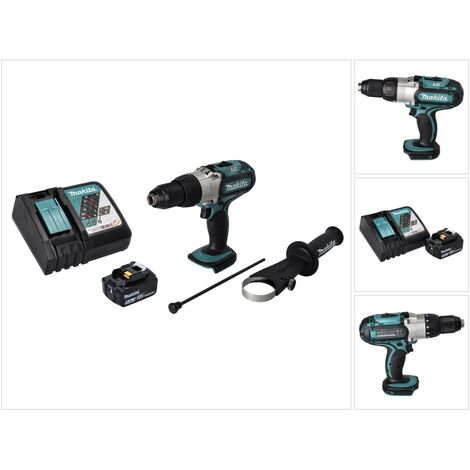 Makita DHP451RT1 Perceuse-visseuse à percussion sans fil 80Nm 18V + 1x Batterie 5,0 Ah + Chargeur (1/5)