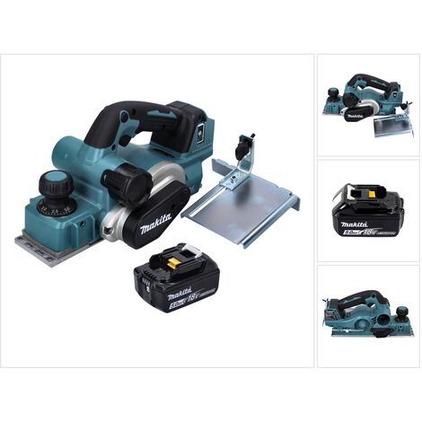 Makita DKP 180 T1J Rabot sans fil 18 V 82 mm + 1x batterie 5,0 Ah + Makpac - sans chargeur