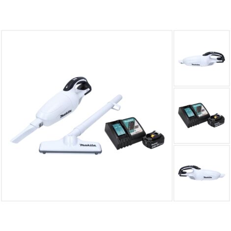 Makita DCL 181 FRF1W Aspirateur sans fil 18 V blanc + 1x Batterie 3,0Ah + Chargeur (1/5)