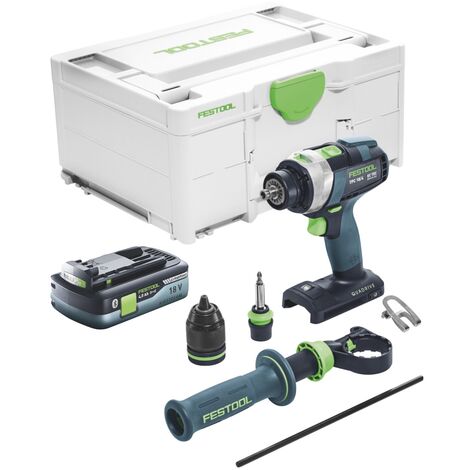 Festool TPC 18/4 I-Basic Perceuse-visseuse à percussion sans fil 18 V 75 Nm Brushless + 1x batterie 4,0 Ah + Systainer - sans chargeur