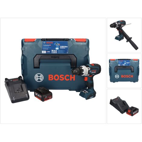 Bosch GSR 18V-150 C Professional Perceuse-visseuse sans fil 18 V 150 Nm Biturbo Brushless + 1x batterie 5,0 Ah + chargeur + L-Boxx