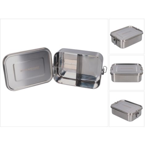 Boîte à Pain Inox 24x34x15cm - Conservation Pain Frais | Couvercle Roulant
