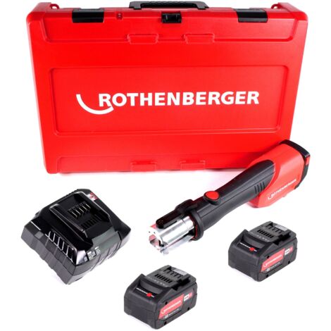 Rothenberger ROMAX 4000 Sertisseuse sans fil 18V + 2x Batteries 8,0 Ah + Chargeur + Coffret