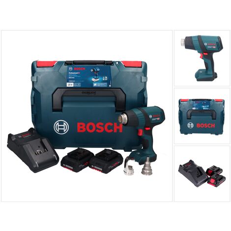 Bosch Professional – Décapeur thermique sans fil 18V – 300°C en 6s – 2 batteries ProCORE 4,0Ah – Chargeur et coffret L-Boxx inclus - 18V-50