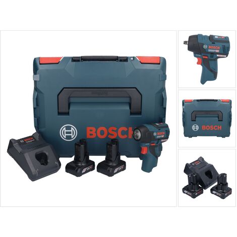 Bosch GDS 12V-115 Boulonneuse sans-fil avec Porte-outils Carré mâle de 3/8" en Coffret L-Boxx + 2x Batteries GBA 12V 6,0 Ah + Chargeur (1/5)