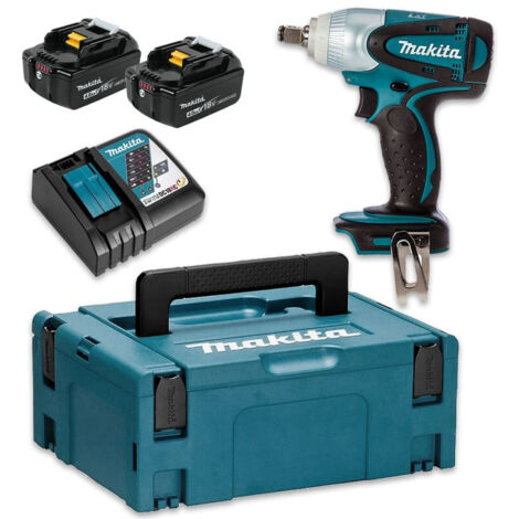 Makita – Clé à chocs 18V DTW251RMJ – 2 batteries 4.0Ah – Moteur 4 pôles – Couple max 240Nm – Boîtier aluminium pour protection