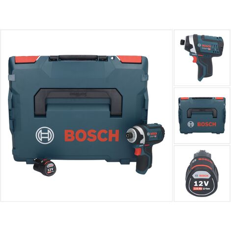 Bosch – Visseuse à chocs sans fil 12V – Couple 105Nm – 1 batterie 3,0Ah – Moteur compact pour métal et béton – Boîtier L-Boxx inclus - 12V-105 (1/6)