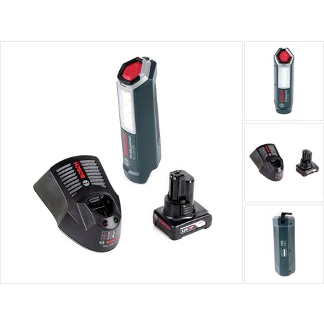 Bosch Professional GLI 12V-300 Lampe sans fil + 1x Batterie GBA 12V 6,0 Ah + Chargeur GAL 1230 (1/5)