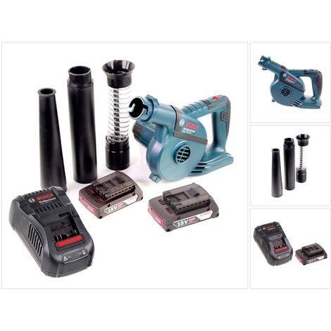 Bosch GBL 18 V-120 Souffleur de feuilles sans fil avec 2x Bosch GBA 18V 2,0 Ah batterie + chargeur GAL 1880 CV (1/5)