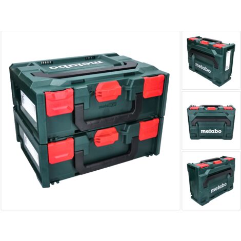 Metabo metaBOX 145 Set : 2x Coffrets 396x296x145m, système empilable - sans insert