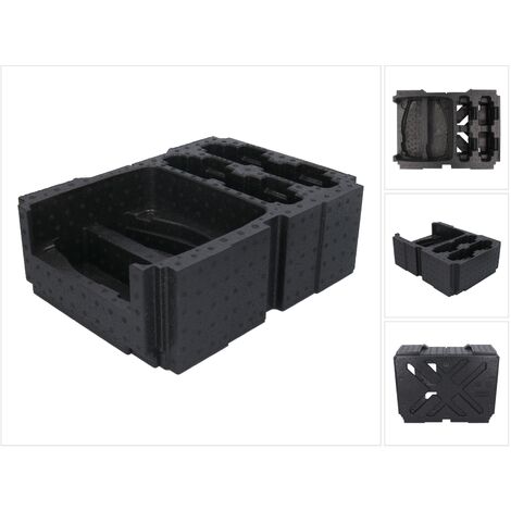 Festool – Insert pour coffret SYS TCL Duo – Matériau polystyrène expansé – Rangement sécurisé pour batteries et chargeurs – Noir (1/5)
