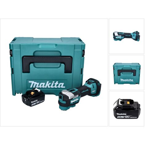Makita – Outil multifonction sans fil 18V – Moteur Brushless – Système Starlock Max – 1x Batterie 3,0Ah – Coffret Makpac – Lampe LED intégrée - DTM52F1J