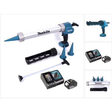 Pistolet à Cartouche Sans Fil Compatible Avec Batterie Makita 18 V Avec 4 Vitesses Et Lumière LED, Seringue En Silicone Pour Cartouche De 300 Ml, Pour Remplissage, étanchéité (outil Uniquement