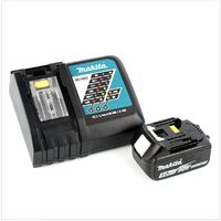Makita DCL 180 B 18V Li-Ion Aspirateur compact sans fil Noir + 1x Batterie BL 1850 5,0 Ah + Chargeur rapide DC 18 RC