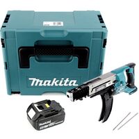 Makita DFR 750 T1J Visseuse à Magazine 18V 45-75mm + 1x Batterie 5,0Ah + Coffret Makpac - sans chargeur