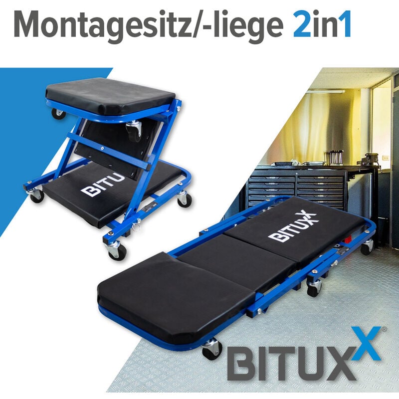 Bituxx Werkstatt-Rollbrett Werkstattliege Montageliege