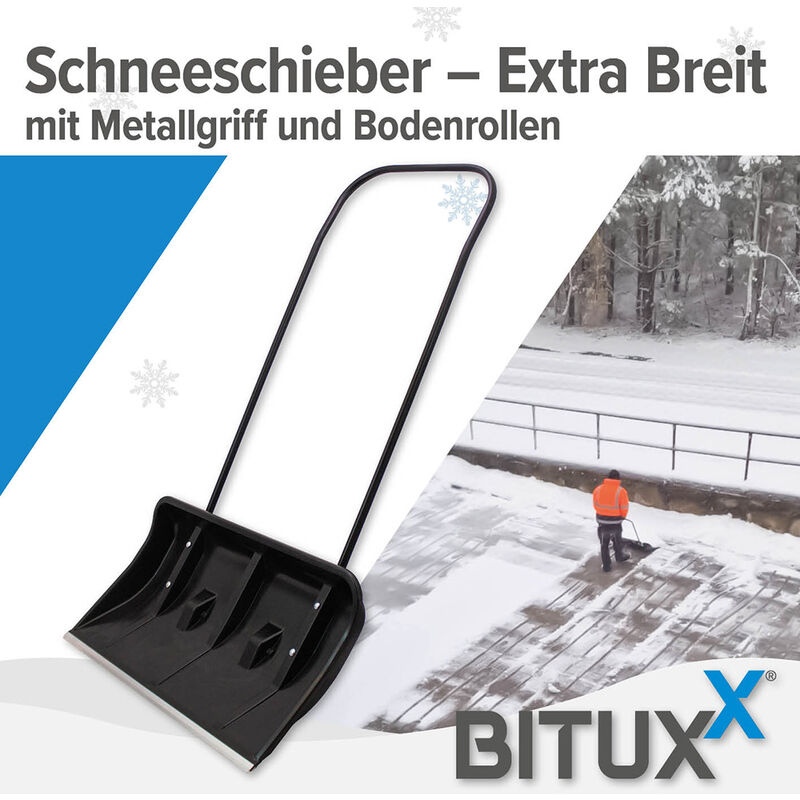 Bituxx Schneeschieber 80cm Schneeschaufel Schneewanne Schneeschild