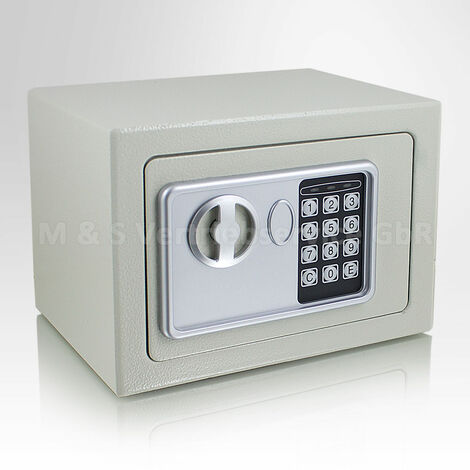 Bituxx Minitresor Grau – Elektronischer Wandtresor Mit Zahlenschloss & Notfallschlüssel Wandsafe Minitresor Bituxx