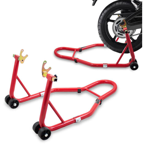 Motorradständer hinten Motorrad Montageständer Hinterrad Transportständer Rot für viele gängige Motorräder …