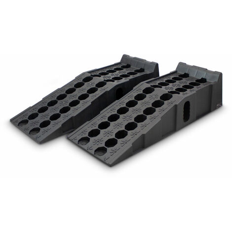 BITUXX PKW Auffahrrampen Set 7T bis 265mm KFZ Kunststoff Rampe Autorampe Hebebühne Plattform Auffahrt Wohnmobil (1/4)