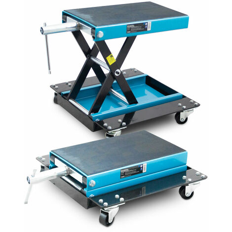 Bituxx Rollbarer Motorrad Heber Hebebühne Montagebock Scherenheber Montageständer Rangierheber Lift bis 500kg