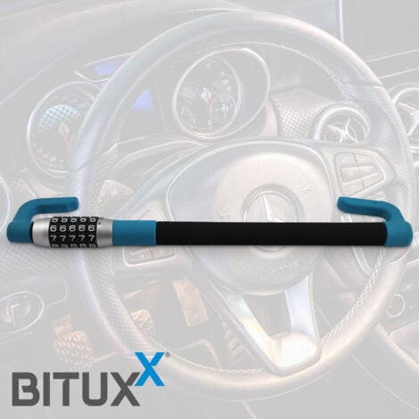 Bituxx Lenkradsperre Mit Zahlencode - Robuste Diebstahlsicherung Fürs Auto