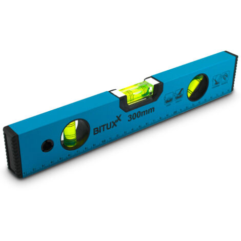 Bituxx Wasserwaage magnetisch Magnetwasserwaage Wasserwage Richtwaage Messwaage Bauwaage 3 Libellen Aluminium 30cm