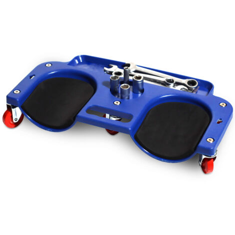 Bituxx Werkstatt Kniebrett Knieschoner Rollbrett Bodenroller Werkstattroller Kniematte Werkstattmatte mit 5 Rollen und magnetischer Ablage