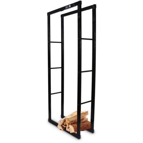 Bituxx Kaminholzständer Holzlager Kaminholzkorb Brennholzhalter Holzablage Kaminholzregal 60 x 150 aus Metall