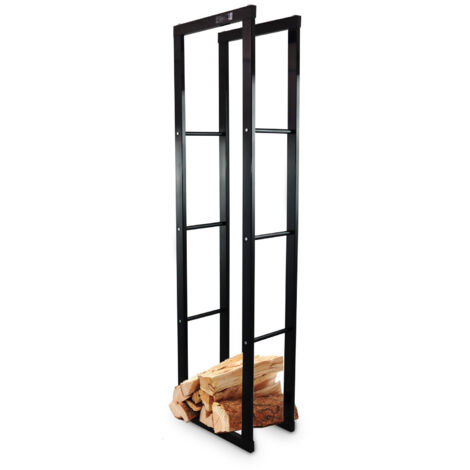 Bituxx Kaminholzständer Holzlager Kaminholzkorb Brennholzhalter Holzablage Kaminholzregal 40 x 150 aus Metall