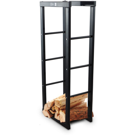 Bituxx Kaminholzständer Holzlager Kaminholzkorb Brennholzhalter Holzablage Kaminholzregal 40 x 100 aus Metall