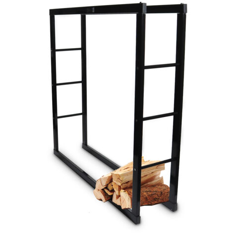 Bituxx Kaminholzständer Holzlager Kaminholzkorb Brennholzhalter Holzablage Kaminholzregal 100 x 100 aus Metall