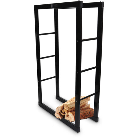 Bituxx Kaminholzständer Holzlager Kaminholzkorb Brennholzhalter Holzablage Kaminholzregal 60 x 100 aus Metall