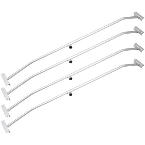 4er Set Anhänger Planenbügel Alu für Flachplanen PKW Anhänger Verstellbar 100 - 170 cm