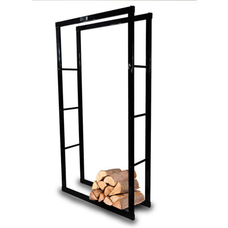 Bituxx Kaminholzständer Holzlager Kaminholzkorb Brennholzhalter Holzablage Kaminholzregal 80 x 150 aus Metall